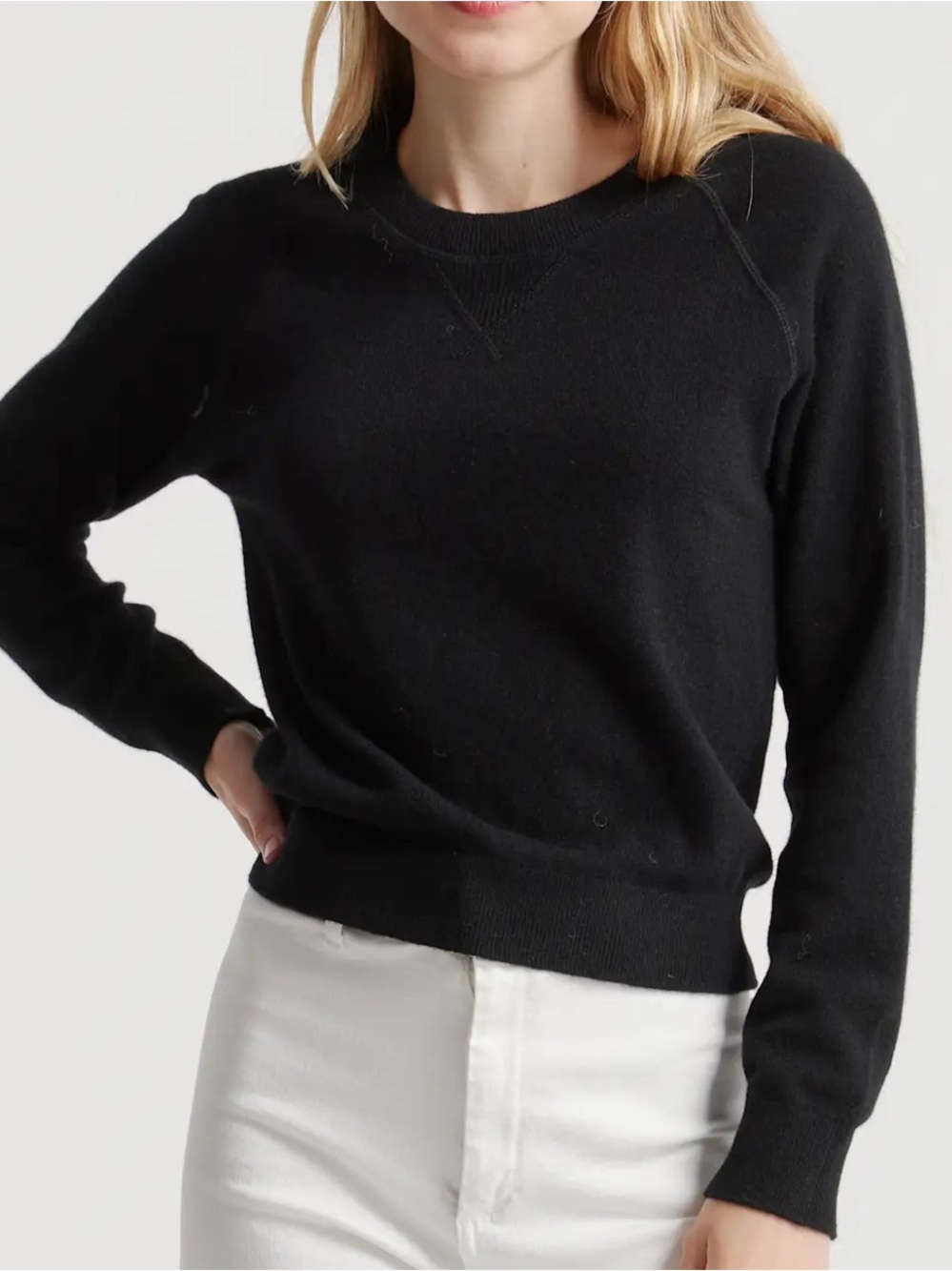 Quince Cashmere Shrunken Sweatshirt
